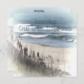 の結婚Vows招待状の更新 – ビーチ/海 招待状 (正面/裏面)