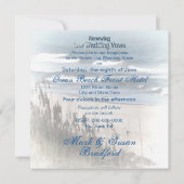 の結婚Vows招待状の更新 – ビーチ/海 招待状 (裏面)