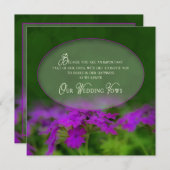 の結婚Vows招待状 – 楕円インサート/緑 招待状 (正面/裏面)