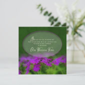 の結婚Vows招待状 – 楕円インサート/緑 招待状 (スタンド正面)