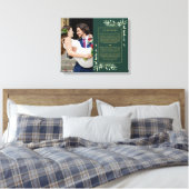 の結婚Vows Emeraldと金ゴールドの緑の写真 キャンバスプリント (インサイチュ (寝室))