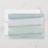の結婚Water Color Brush Stroke RSVPカード (裏面)