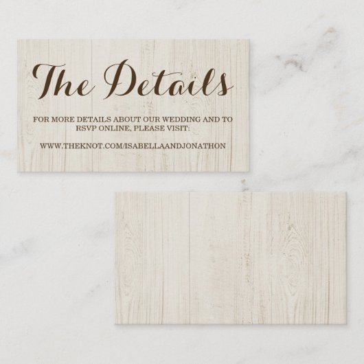 の結婚Webサイトのエンクロージャカード エンクロージャーカード (正面/裏面)