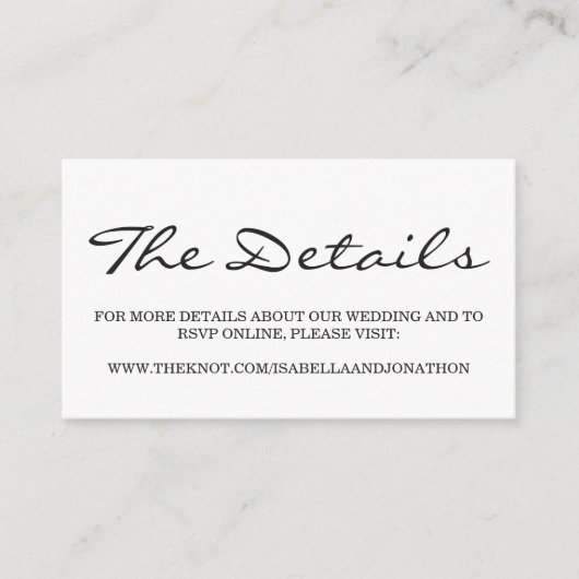 の結婚Webサイトのエンクロージャカード エンクロージャーカード (正面)