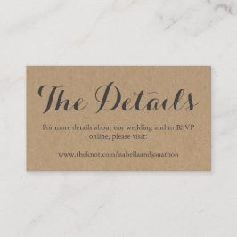 の結婚Webサイトのエンクロージャカード | クラッ素朴ト エンクロージャーカード