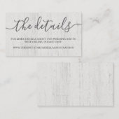 の結婚Webサイトのエンクロージャカード | ロマン素朴チック エンクロージャーカード (正面/裏面)