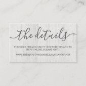 の結婚Webサイトのエンクロージャカード | ロマン素朴チック エンクロージャーカード (正面)