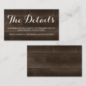 の結婚Webサイトのエンクロージャカード | 木素朴材 エンクロージャーカード (正面/裏面)