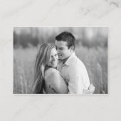 の結婚Webサイトのミニマル写真詳細 エンクロージャーカード (裏面)