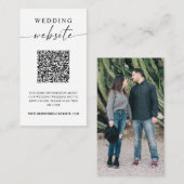 の結婚WebサイトのミニマルQRコード写真 エンクロージャーカード (正面/裏面)