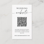 の結婚WebサイトのミニマルQRコード写真 エンクロージャーカード (正面)