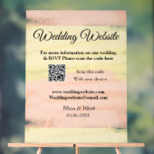 の結婚webサイトの追加Q Rコードスキャンの追加名前日付ye アクリルサイン (ニュートラル)