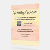 の結婚webサイトの追加Q Rコードスキャンの追加名前日付ye アクリルサイン (傾斜)