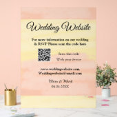 の結婚webサイトの追加Q Rコードスキャンの追加名前日付ye アクリルサイン (ウェディング)
