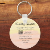 の結婚webサイトの追加Q Rコードスキャンの追加名前日付ye キーホルダー (裏面)
