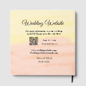 の結婚webサイトの追加Q Rコードスキャンの追加名前日付ye ゲストブック (裏面)