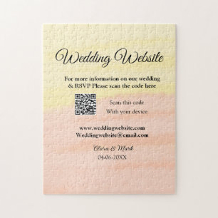 の結婚webサイトの追加Q Rコードスキャンの追加名前日付ye ジグソーパズル