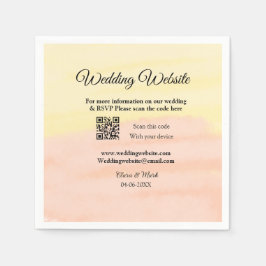 の結婚webサイトの追加Q Rコードスキャンの追加名前日付ye スタンダードカクテルナプキン