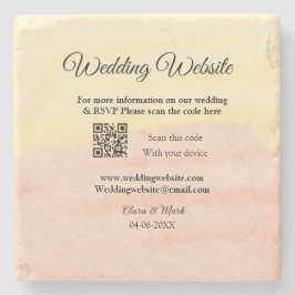の結婚webサイトの追加Q Rコードスキャンの追加名前日付ye ストーンコースター