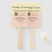 の結婚webサイトの追加Q Rコードスキャンの追加名前日付ye ハンドファン (正面&裏面)