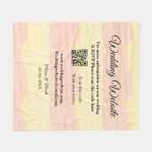 の結婚webサイトの追加Q Rコードスキャンの追加名前日付ye フリースブランケット (正面(横))