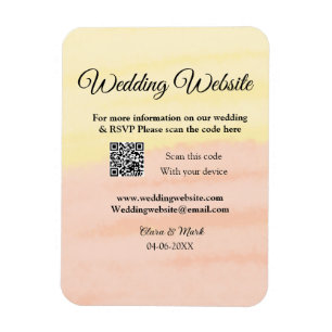 の結婚webサイトの追加Q Rコードスキャンの追加名前日付ye マグネット