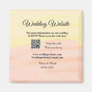 の結婚webサイトの追加Q Rコードスキャンの追加名前日付ye マグネット