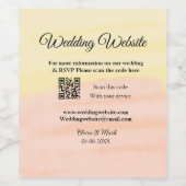 の結婚webサイトの追加Q Rコードスキャンの追加名前日付ye ワインラベル (シングルラベル)