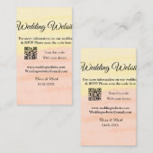 の結婚webサイトの追加Q Rコードスキャンの追加名前日付ye 名刺 (正面/裏面)