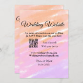 の結婚webサイトの追加Q Rコードスキャンの追加名前日付ye 招待状 (正面/裏面)