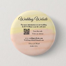 の結婚webサイトの追加Q Rコードスキャンの追加名前日付ye 缶バッジ