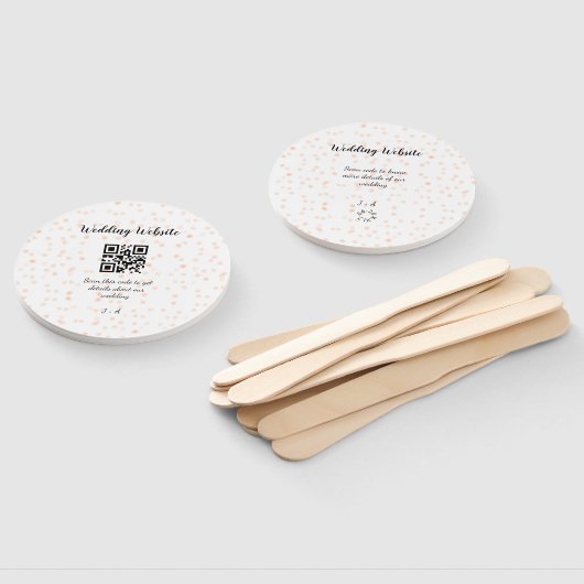 の結婚webサイトはオレンジ色の詳細のためのQRコードをスキャンする ハンドファン (組立なし)