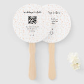 の結婚webサイトはオレンジ色の詳細のためのQRコードをスキャンする ハンドファン (正面&裏面)
