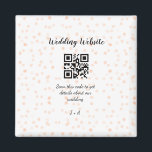 の結婚webサイトはオレンジ色の詳細のためのQRコードをスキャンする マグネット<br><div class="desc">デザイン</div>