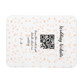 の結婚webサイトはオレンジ色の詳細のためのQRコードをスキャンする マグネット (横)