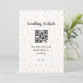 の結婚webサイトはオレンジ色の詳細のためのQRコードをスキャンする 招待状 (スタンド正面)
