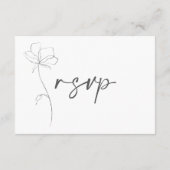 の結婚WebサイトエンクロージャカードQRコードRSVP モダン エンクロージャーカード (裏面)