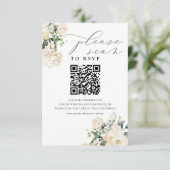 の結婚WebサイトエンクロージャカードQRコードRSVP Boho エンクロージャーカード (スタンド正面)