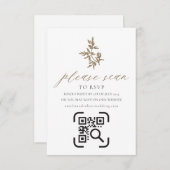 の結婚WebサイトエンクロージャカードQRコードRSVP Olives エンクロージャーカード (正面/裏面)