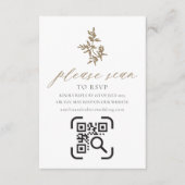 の結婚WebサイトエンクロージャカードQRコードRSVP Olives エンクロージャーカード (正面)