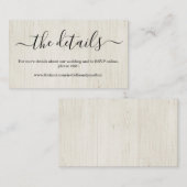 の結婚Webサイトエンクロージャカー素朴ド – Wood エンクロージャーカード (正面/裏面)