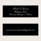 の結婚Webサイトカードの招待状用の挿入 (正面&裏面)