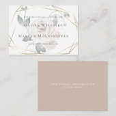 の結婚Webサイトカード |ほこりっぽいバラ水の色 エンクロージャーカード (正面/裏面)