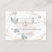 の結婚Webサイトカード |ほこりっぽいバラ水の色 エンクロージャーカード (正面)