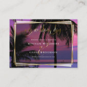 の結婚Webサイトカード | エキゾチックな熱帯夜 名刺 (正面)