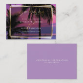 の結婚Webサイトカード | エキゾチックな熱帯夜 名刺 (正面/裏面)