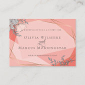 の結婚Webサイトカード | サンゴフローラ金ゴールド枠 エンクロージャーカード (正面)