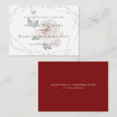 の結婚Webサイトカード |ダスティーマウヴフローラ エンクロージャーカード (正面/裏面)