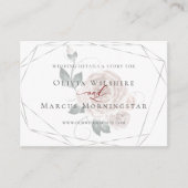 の結婚Webサイトカード |ダスティーマウヴフローラ エンクロージャーカード (正面)