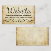 の結婚Webサイトカード | ヴィンテージアンティーク グランジ エンクロージャーカード (正面/裏面)
